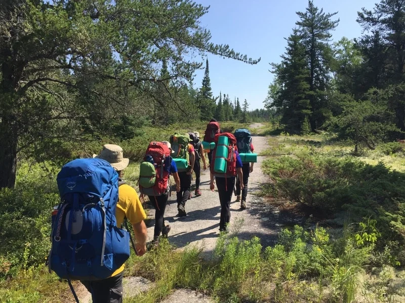 Group hiking