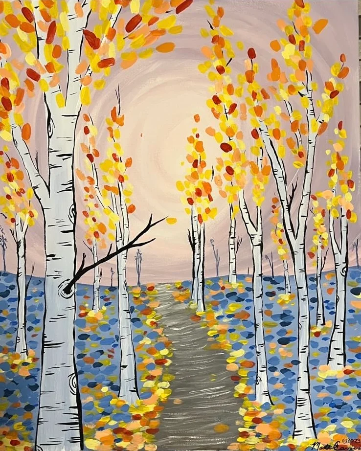 Tree canvas painting